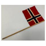 Vintage NORWAY Flag 7" x 8 1/2"