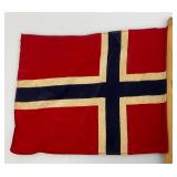 Vintage NORWAY Flag 7" x 8 1/2"