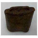 Miniature Metal Frog Scuplture 3" And Cow Bell 5"