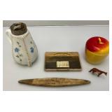Misc. Vintage Items Including 9" Honing Stone, Hazel Atlas And more