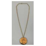 2" 1976 Minnesota Bicentennial Necklace (Has Patina On Back)