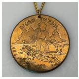 2" 1976 Minnesota Bicentennial Necklace (Has Patina On Back)
