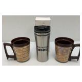 2 Vintage Mid Century Confederate States Of America Thermo Mugs And Aquarius Stainless Thermo mug New In Box