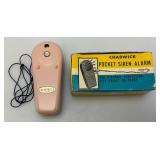 Vintage CHADWICK Pocket Siren Alarm For Personal Protection Fits Pocket Or Purse In Original Box (Works)