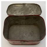 Vintage Central Union Cut Plug Tobacco Lunch Pail Style Tin 4 1/4" x 4 1/2" x 7"
