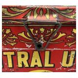 Vintage Central Union Cut Plug Tobacco Lunch Pail Style Tin 4 1/2" x 5 1/4" x 7 1/2"