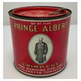Vintage Collectible Prince Albert Crimp Cut Tobacco Tin 5" x 5 1/4"