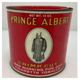 Vintage Collectible Prince Albert Crimp Cut Tobacco Tin 5" x 5 1/4"