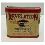 Vintage Philip Morris Revelation Smoking Mixture Pipe Tobacco Tin 1" x 3" x 3 1/2"