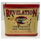 Vintage Philip Morris Revelation Smoking Mixture Pipe Tobacco Tin 1" x 3" x 3 1/2"