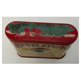 Vintage Philip Morris Revelation Smoking Mixture Pipe Tobacco Tin 1" x 3" x 3 1/2"