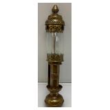 EST. $150.00 -$275.00 CER Railway Marked Brass Railway Carriage Lamp Candle Lantern With Candle 13 1/2"