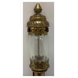 EST. $150.00 -$275.00 CER Railway Marked Brass Railway Carriage Lamp Candle Lantern With Candle 13 1/2"