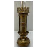 EST. $150.00 -$275.00 CER Railway Marked Brass Railway Carriage Lamp Candle Lantern With Candle 13 1/2"