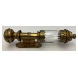 EST. $150.00 -$275.00 CER Railway Marked Brass Railway Carriage Lamp Candle Lantern With Candle 13 1/2"