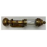 EST. $150.00 -$275.00 CER Railway Marked Brass Railway Carriage Lamp Candle Lantern With Candle 13 1/2"
