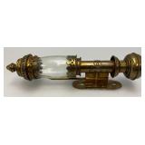 EST. $150.00 -$275.00 CER Railway Marked Brass Railway Carriage Lamp Candle Lantern With Candle 13 1/2"