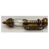 EST. $150.00 -$275.00 CER Railway Marked Brass Railway Carriage Lamp Candle Lantern With Candle 13 1/2"