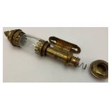 EST. $150.00 -$275.00 CER Railway Marked Brass Railway Carriage Lamp Candle Lantern With Candle 13 1/2"
