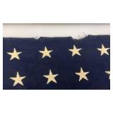 Vintage 48 Star Flag 32" x 56" Rips And Tears Present