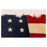 Vintage 48 Star Flag 32" x 56" Rips And Tears Present