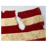 Vintage 48 Star Flag 32" x 56" Rips And Tears Present