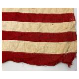 Vintage 48 Star Flag 32" x 56" Rips And Tears Present