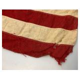 Vintage 48 Star Flag 32" x 56" Rips And Tears Present