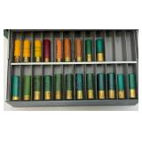 Vintage Ammo Collection In Metal 5 Drawer Chest