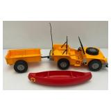 1974 VERY RARE (STEVE SCOUT) Action Figure "The Pathfinder" Jeep, Trailer And Boat In Original Box (Tent Flaking)