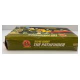 1974 VERY RARE (STEVE SCOUT) Action Figure "The Pathfinder" Jeep, Trailer And Boat In Original Box (Tent Flaking)