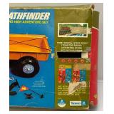 1974 VERY RARE (STEVE SCOUT) Action Figure "The Pathfinder" Jeep, Trailer And Boat In Original Box (Tent Flaking)