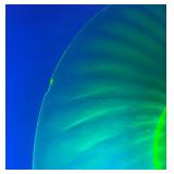 Vintage Swirl Green Vaseline Uranium Glass 10" Plate (Glows Under UV Light) Has One Chip On Edge