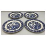 Vintage Churchill China England Blue Willow Dinnerware