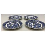 Vintage Churchill China England Blue Willow Dinnerware