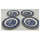 Vintage Churchill China England Blue Willow Dinnerware