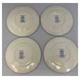 Vintage Churchill China England Blue Willow Dinnerware