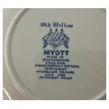 Vintage Churchill China England Blue Willow Dinnerware