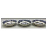 Vintage Churchill China England Blue Willow Dinnerware