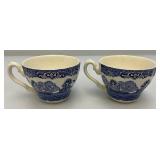Vintage Churchill China England Blue Willow Dinnerware