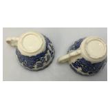 Vintage Churchill China England Blue Willow Dinnerware