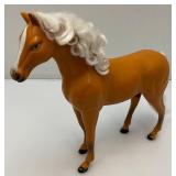 Large Handmade Wood Barn With Misc. Vintage Toy Horses 21" x 21" x 29"