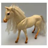 Large Handmade Wood Barn With Misc. Vintage Toy Horses 21" x 21" x 29"
