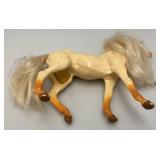 Large Handmade Wood Barn With Misc. Vintage Toy Horses 21" x 21" x 29"