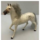 Large Handmade Wood Barn With Misc. Vintage Toy Horses 21" x 21" x 29"