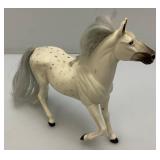 Large Handmade Wood Barn With Misc. Vintage Toy Horses 21" x 21" x 29"