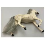Large Handmade Wood Barn With Misc. Vintage Toy Horses 21" x 21" x 29"