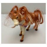 Large Handmade Wood Barn With Misc. Vintage Toy Horses 21" x 21" x 29"