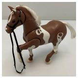 Large Handmade Wood Barn With Misc. Vintage Toy Horses 21" x 21" x 29"