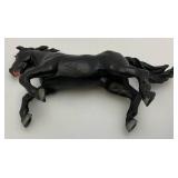 Large Handmade Wood Barn With Misc. Vintage Toy Horses 21" x 21" x 29"
